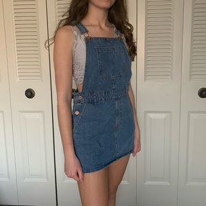 overall jean skirt